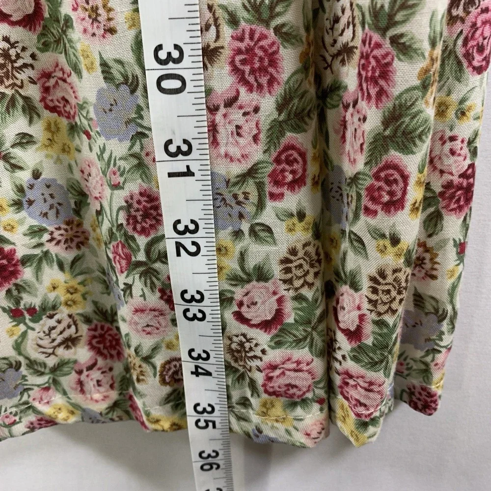 Susan Bristol Womens Dainty Ditsy Floral Maxi Skirt S/M Cottage Country Prairie